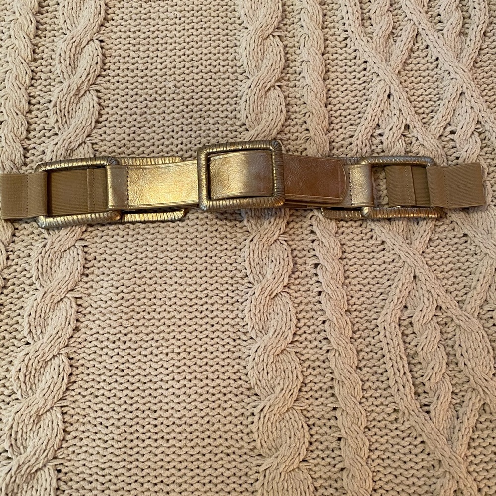 Chicos Genuine Gold Belt M - Picture 3 of 5